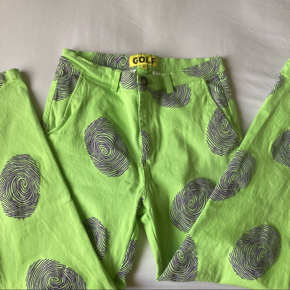 GOLF WANG THUMBPRINT GREEN PANTS